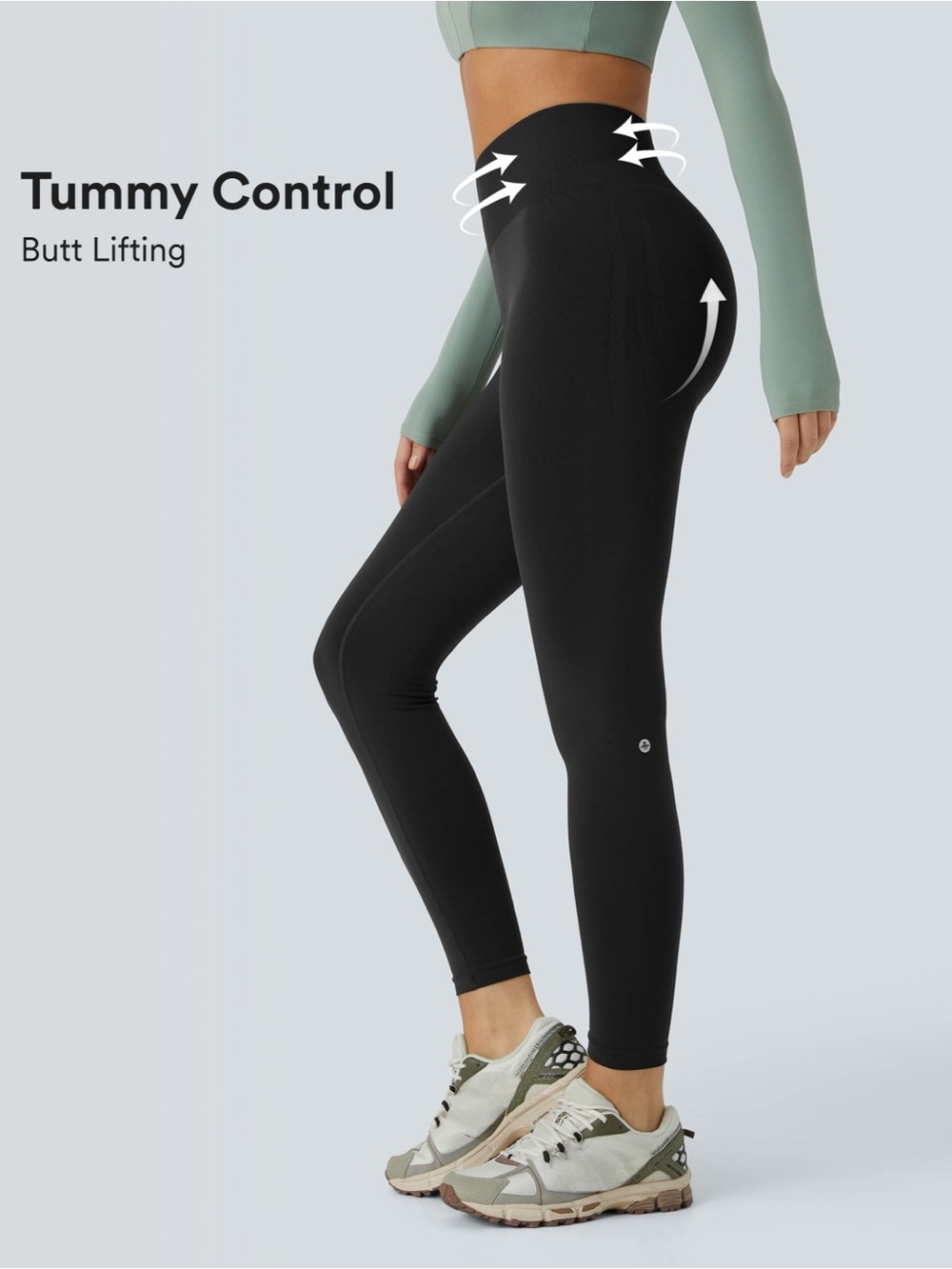 HALARA Black High-Waist Butt-Lift Leggings